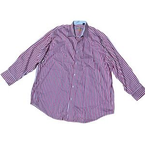 Robert Graham Red and White Striped Men's Shirt